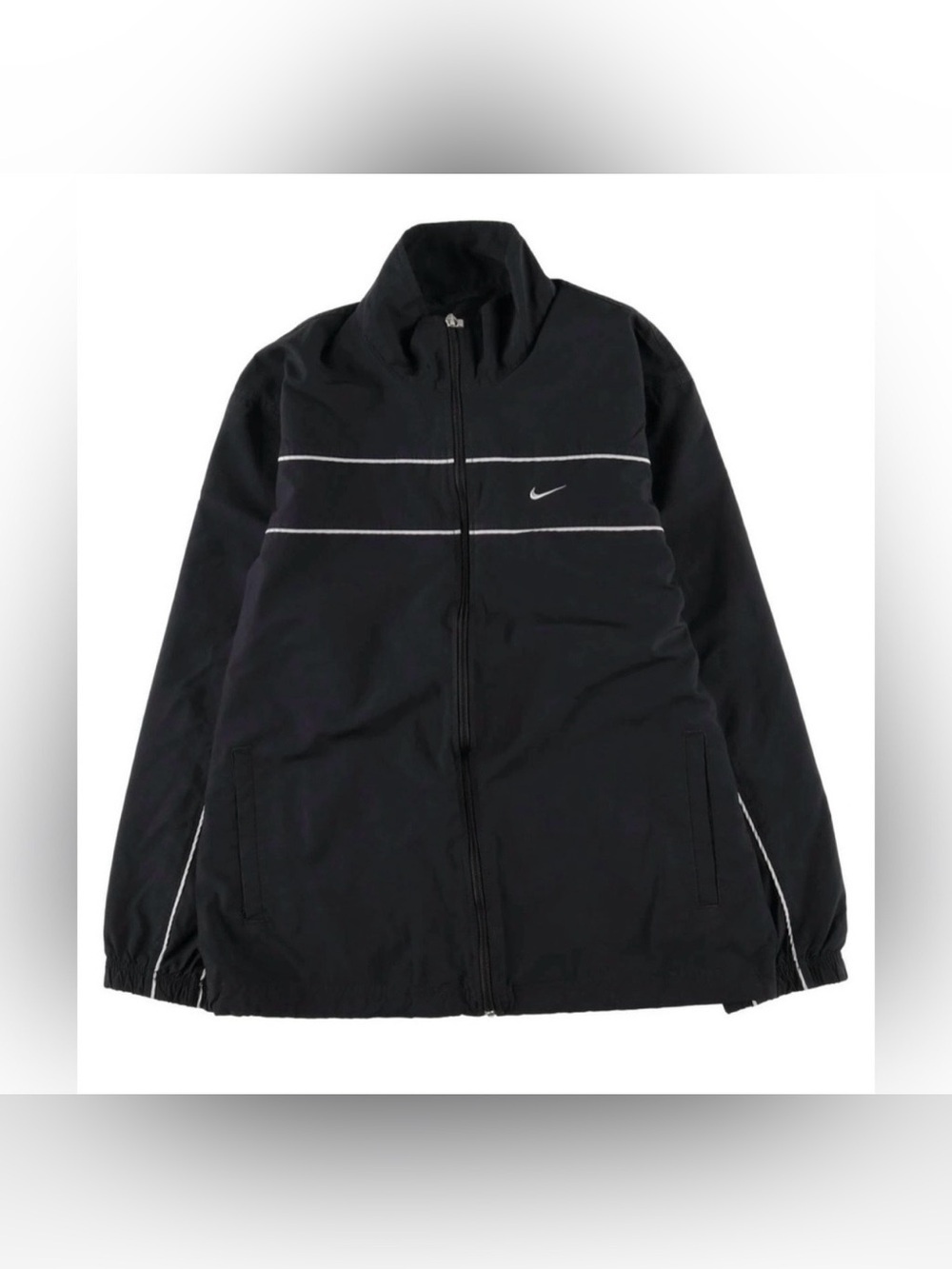 Nike Black Vintage 2000'S Nike Windbreaker
Men's
Size XL with White Piping